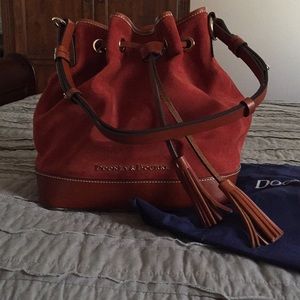 Dooney and Bourne suede drawstring bag